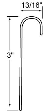 3" Copper Heater Hook Image