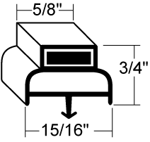 8 x 27-3/4 Drawer Gasket For McCall Image