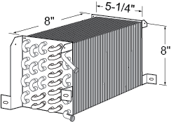 5-1/4 x 8 x 8 Evap Coil For Norlake Image