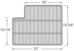 15-3/4 x 21 LH Coated Shelf For Perlick Image