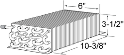 10-3/8 x 6 x 3-1/2 Evap Coil For Randell Image