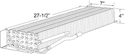 4 x 7 x 27-1/2 Evap Coil For Randell Image