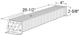 2-3/4 x 4 x 20-1/2 Evap Coil For Randell Image