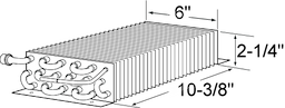 2-1/4 x 6 x 10-3/8 Evap Coil For Randell Image