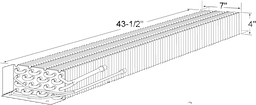 4 x 7 x 43-1/2 Evap Coil For Randell Image