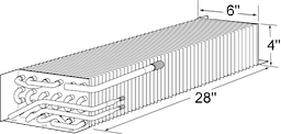 Glenco Evaporator Coil 28- x 6" x 4" Image