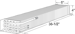 Glenco Evaporator Coilv36-1/2x4x6-3/4 Image