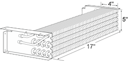 4" x 5" x 17" Evaporator Coil For Glenco Image