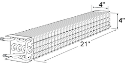 4" x 4" x 21" Evaporator Coil For Glenco Image