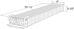 Glenco Evap Coil 29-1/2" x 8" x 3-1/2" Image