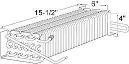 4 x 6 x 15-1/2 Evap Coil For Glenco Image