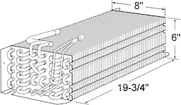 19-3/4 x 6 x 8 Evap Coil For Traulsen Image