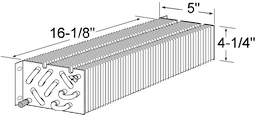 16-1/8 x 5 x 4-3/8 Evap Coil For True Image