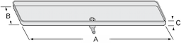 1 x 9-3/4 x 20-1/2 Drain Pan For True Image