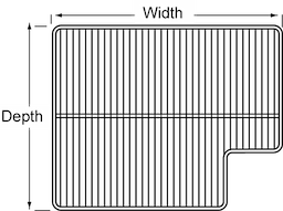 16 x 21-9/16 LH White Shelf For True Image