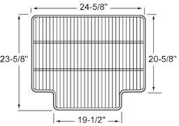 23-1/2 x 24-1/4 Notched Shelf For True Image