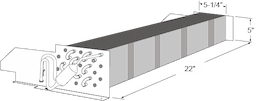 22 x 5-1/4 x 5 Evap Coil For Turbo Air Image